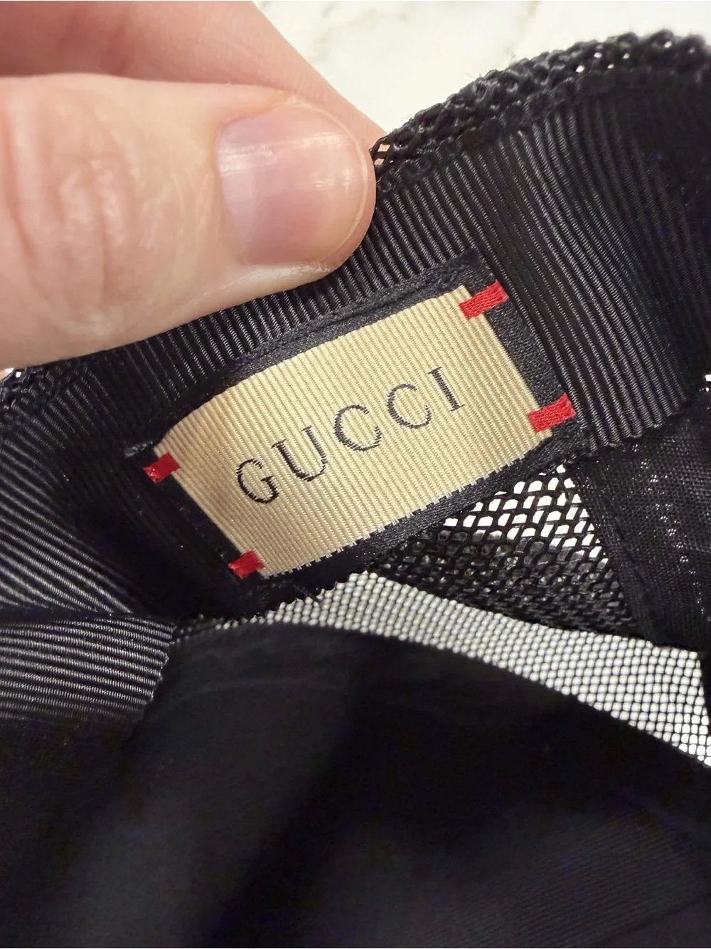 Gucci Kingsnake Print GG Supreme Baseball Hat Black/Grey